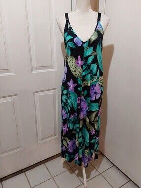 🌺 NWT Lilac & London Hawaiian/Tropical Print Maxi Slip Dress